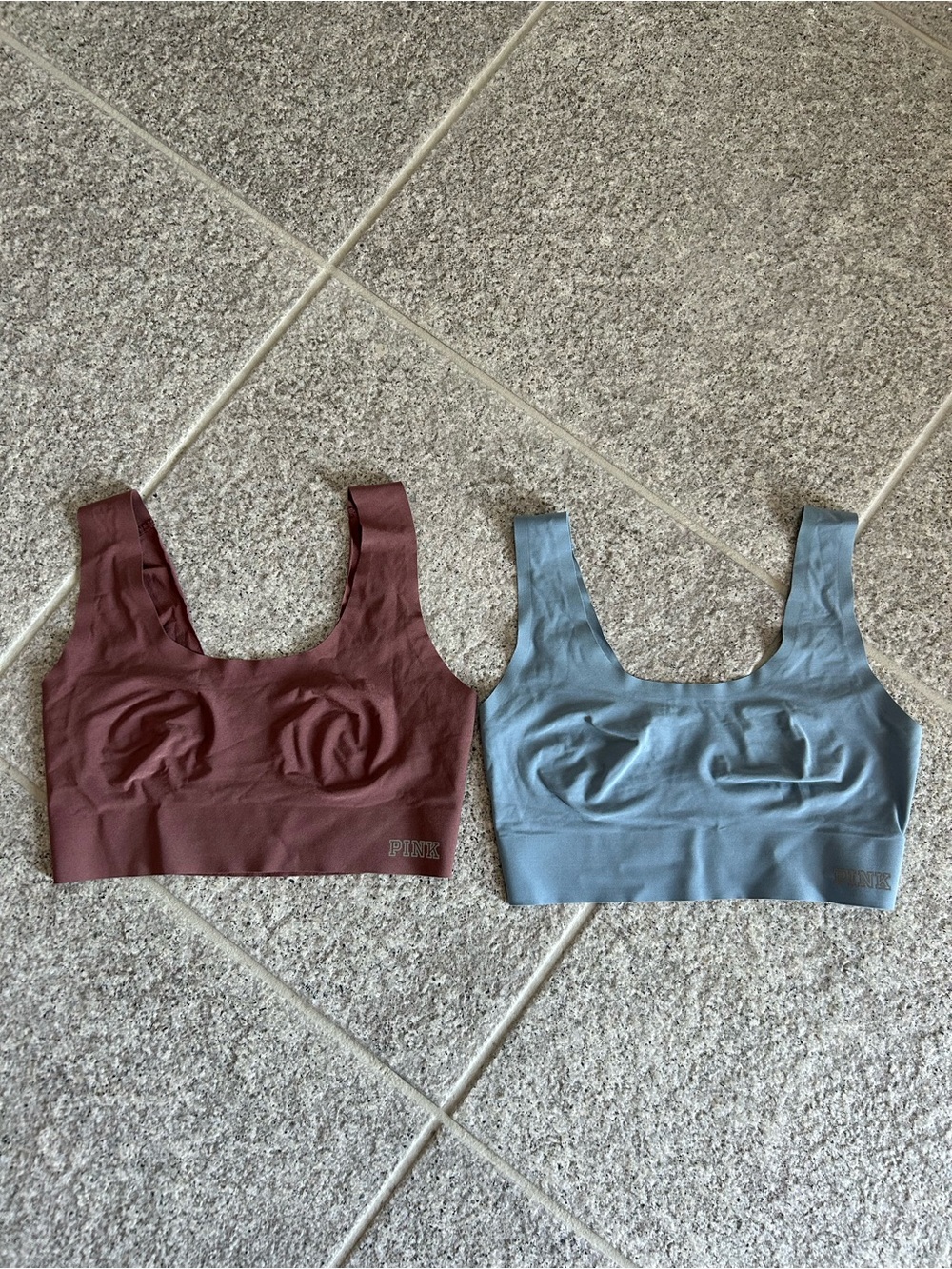 Set Of Two Victorias Secret Pink Smooth Bralette Stretch Size S EUC
